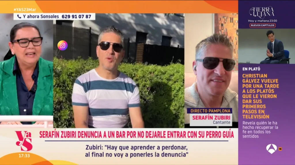 ¡Serafín Zubiri, todo corazón! Renuncia a denunciar al local que vetó a su perro guía